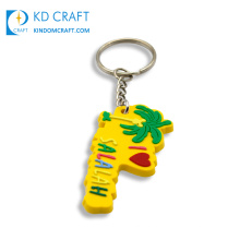 China manufacturer custom soft pvc rubber philippines souvenir palm tree coconut keychain for advertising